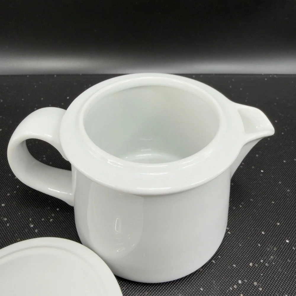 Dansk International Designs White‎ Ceramic Creamer Pitcher with Lid Thailand VTG